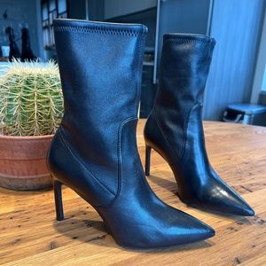 Stuart Weitzman Black Stretch Bootie